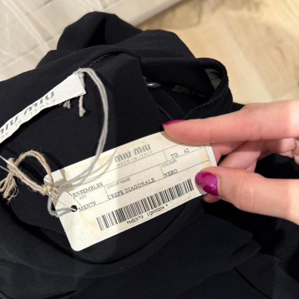 Vintage 90s Miu Miu Sheer Black Dress - Picture 6 of 7